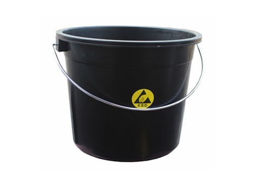 ถังขยะกันไฟฟ้าสถิตย์ Black conductive waste bin 14 liters 